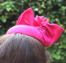 Bright Pink Shot Silk Chrysanthemum Cocktail Hat