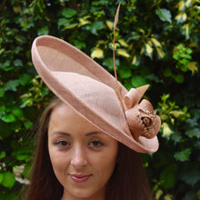 Nude/Rose Gold/Bronze Saucer with Beaded Rose