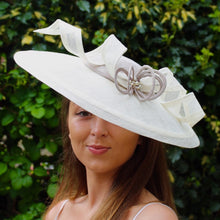 Dupion Silk and Sinamay Saucer Hat