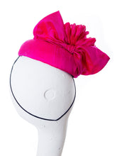 Bright Pink Shot Silk Chrysanthemum Cocktail Hat